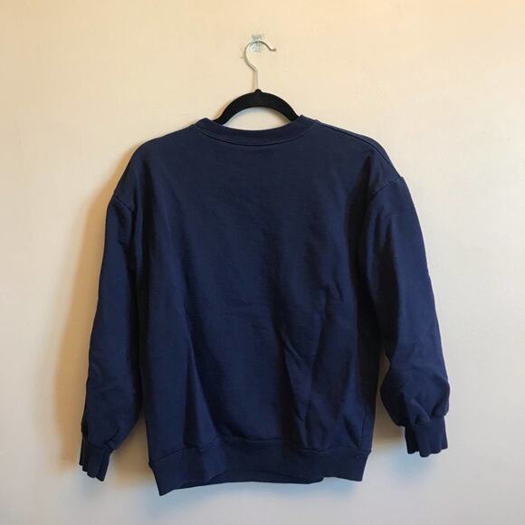 Basic Editions M sweater navy blue Christmas teddy bear Vintage 90s - Picture 5 of 7